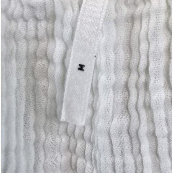 By Anthropologie Dress Womens Medium White Gauzy Cut Out Cover Up Maxi Tank - Picture 4 of 12